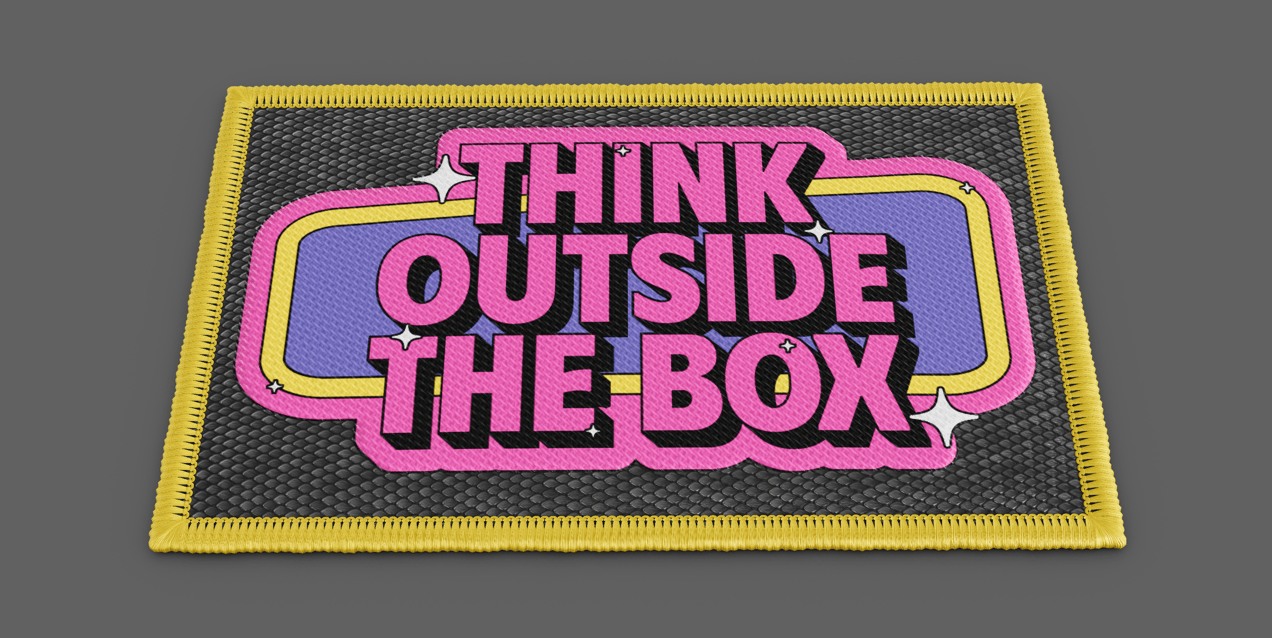Free Patch 3D mockup. Create presentations using Online Mockup Generator.