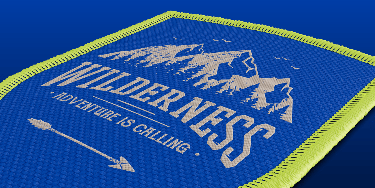 Patch 3D mockup. Create presentations using Online Mockup Generator.
