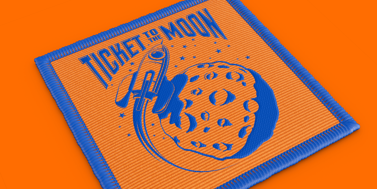 Free Patch 3D mockup. Create presentations using Online Mockup Generator.