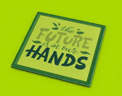 Free Patch 3D mockup. Create presentations using Online Mockup Generator.