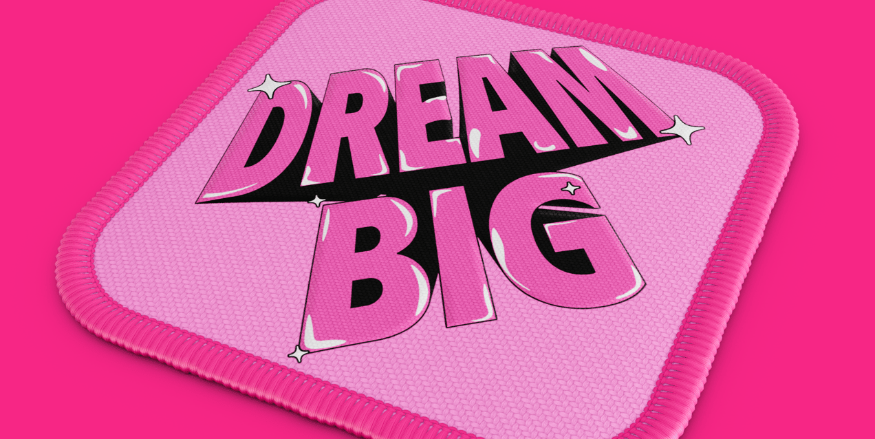 Free Patch 3D mockup. Create presentations using Online Mockup Generator.