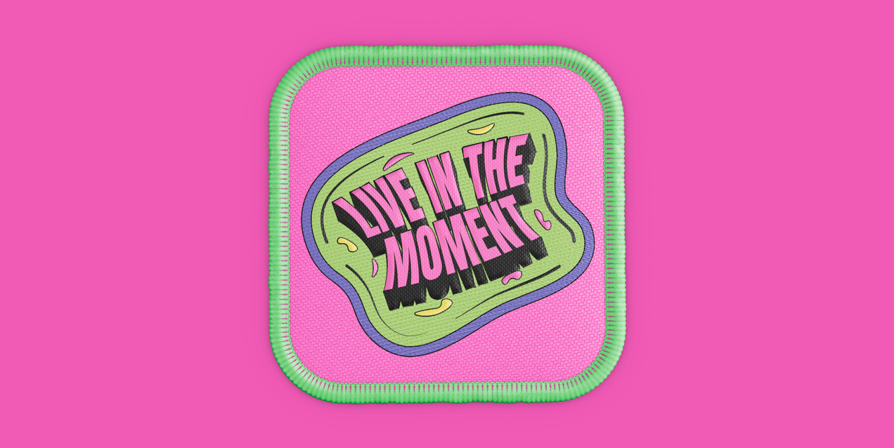 Free Patch 3D mockup. Create presentations using Online Mockup Generator.