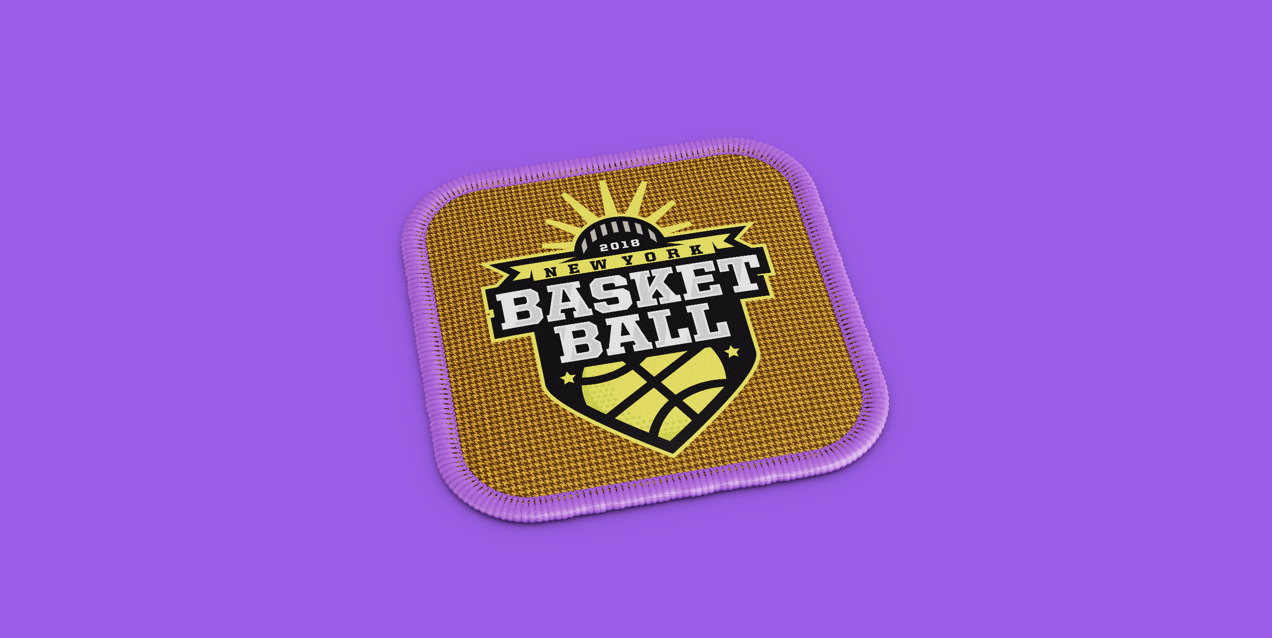 Free Patch 3D mockup. Create presentations using Online Mockup Generator.
