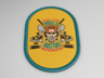 Patch 3D mockup. Create presentations using Online Mockup Generator.