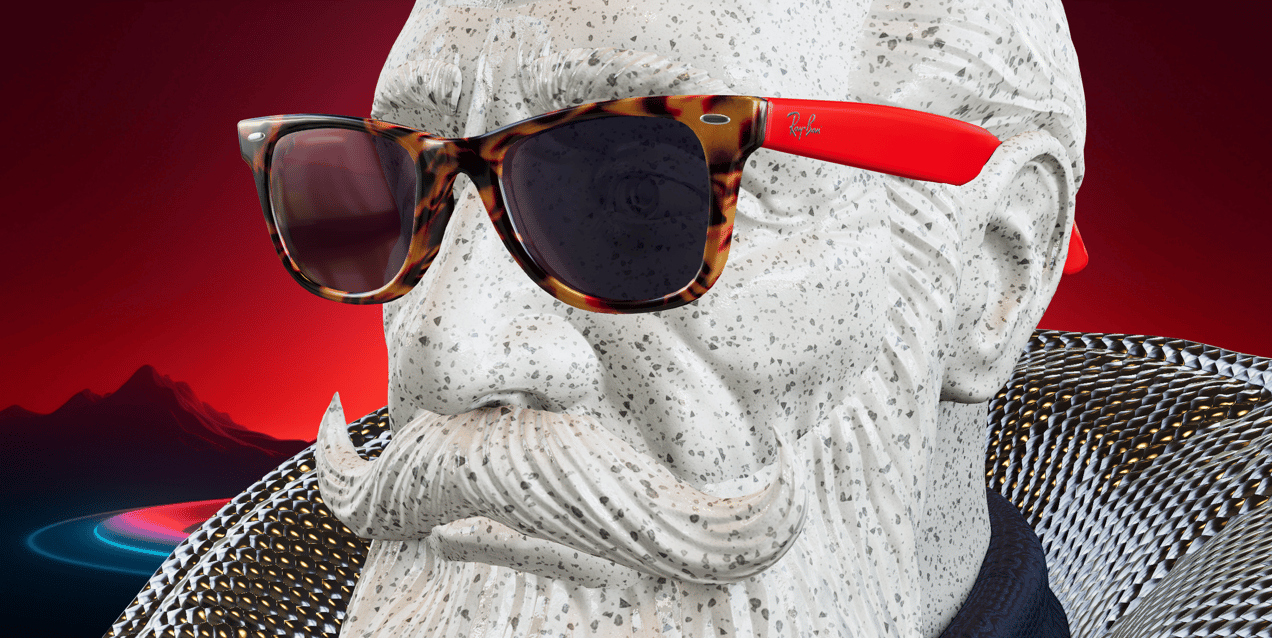 Sunglasses 3D mockup. Create presentations using Online Mockup Generator.