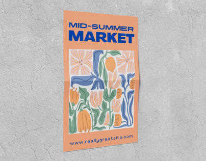 Free Poster 3D mockup. Create presentations using Online Mockup Generator.