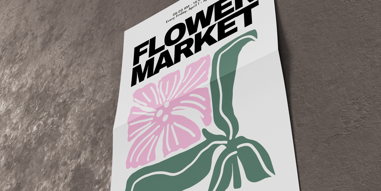 Free Poster 3D mockup. Create presentations using Online Mockup Generator.