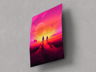 Free Poster 3D mockup. Create presentations using Online Mockup Generator.