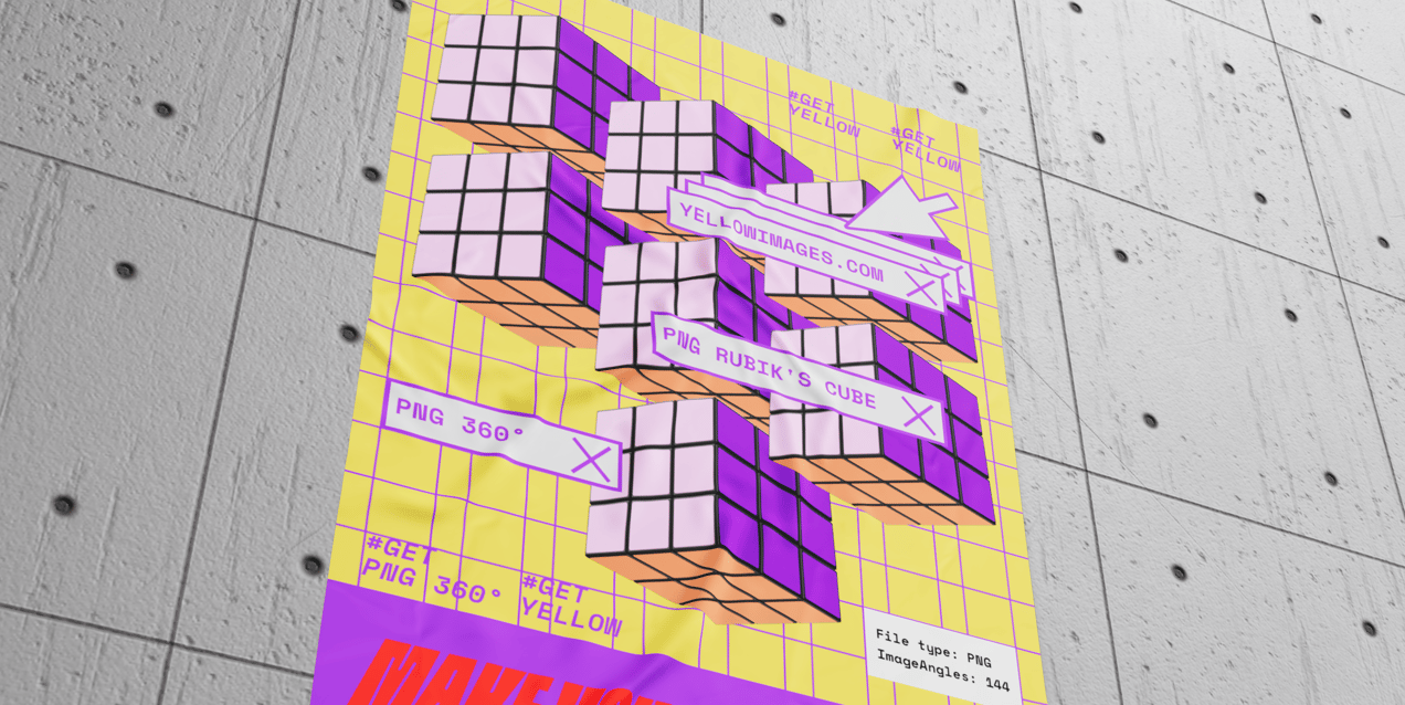 Free Poster 3D mockup. Create presentations using Online Mockup Generator.