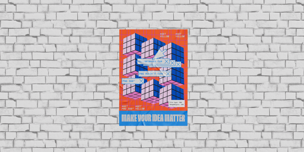 Free Poster 3D mockup. Create presentations using Online Mockup Generator.