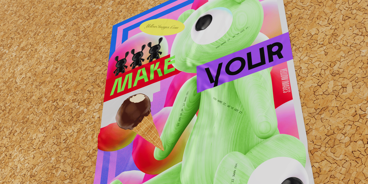 Free Poster 3D mockup. Create presentations using Online Mockup Generator.
