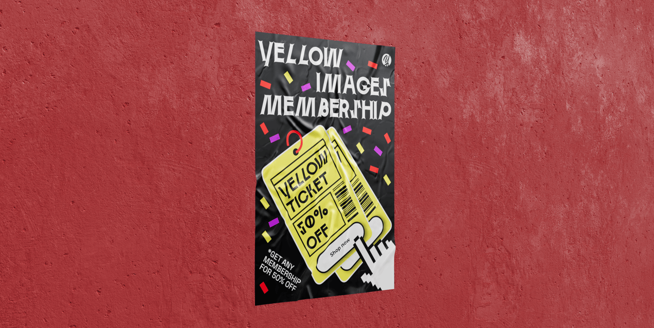 Free Poster 3D mockup. Create presentations using Online Mockup Generator.