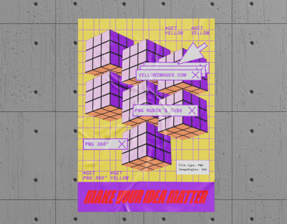 Free Poster 3D mockup. Create presentations using Online Mockup Generator.