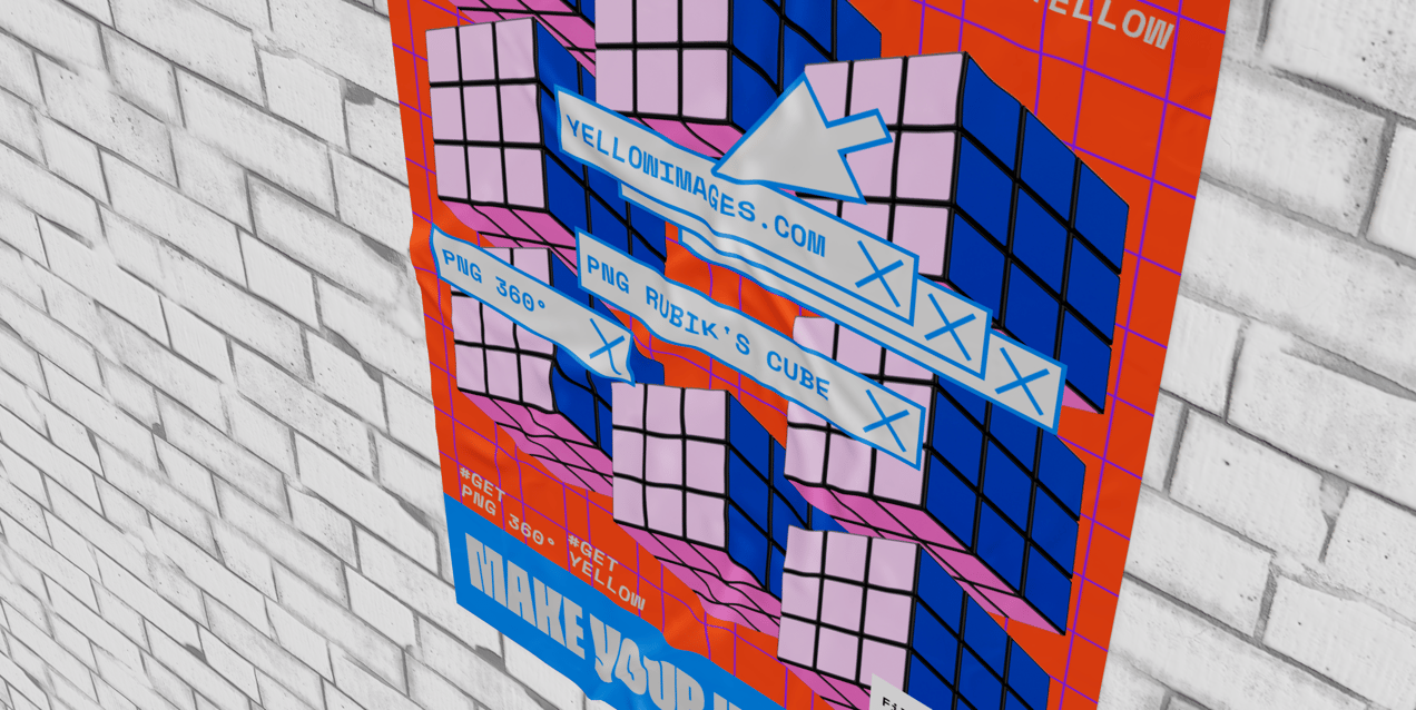 Free Poster 3D mockup. Create presentations using Online Mockup Generator.