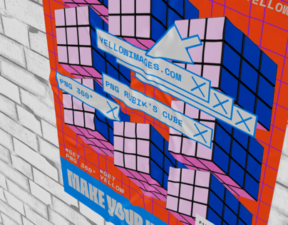 Free Poster 3D mockup. Create presentations using Online Mockup Generator.