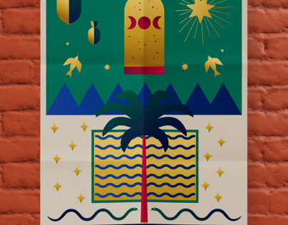 Free Poster 3D mockup. Create presentations using Online Mockup Generator.