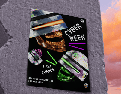 Free Poster 3D mockup. Create presentations using Online Mockup Generator.