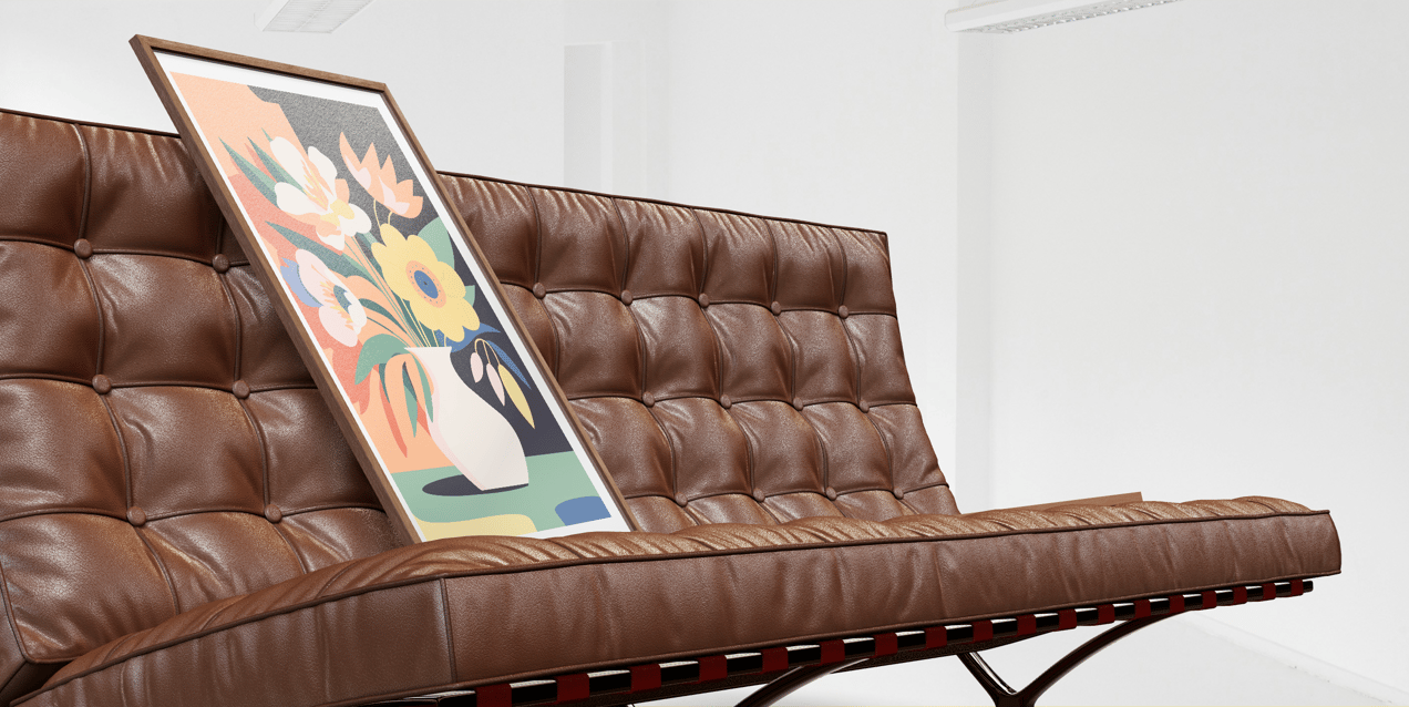 Free Poster 3D mockup. Create presentations using Online Mockup Generator.