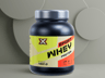 Free Protein Jar 3D mockup. Create presentations using Online Mockup Generator.
