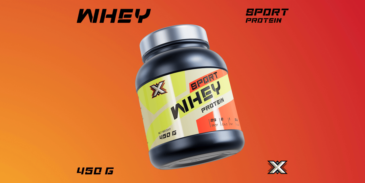 Free Protein Jar 3D mockup. Create presentations using Online Mockup Generator.