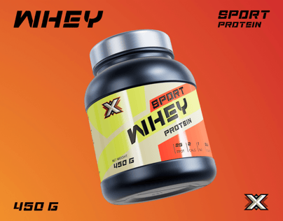 Free Protein Jar 3D mockup. Create presentations using Online Mockup Generator.