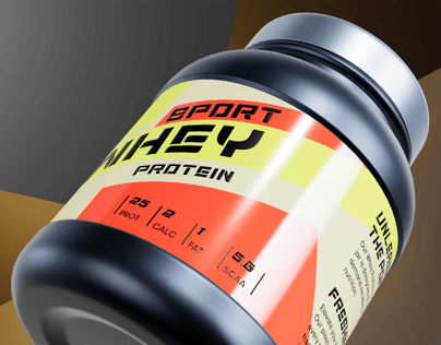Free Protein Jar 3D mockup. Create presentations using Online Mockup Generator.