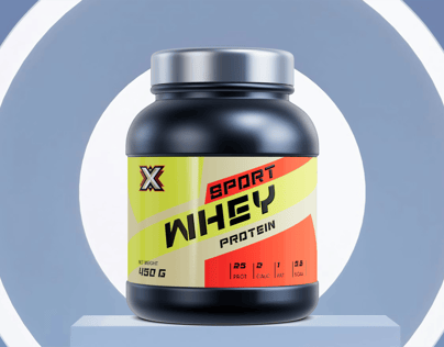 ProVisual — Protein Jar Mockup 3D mockup