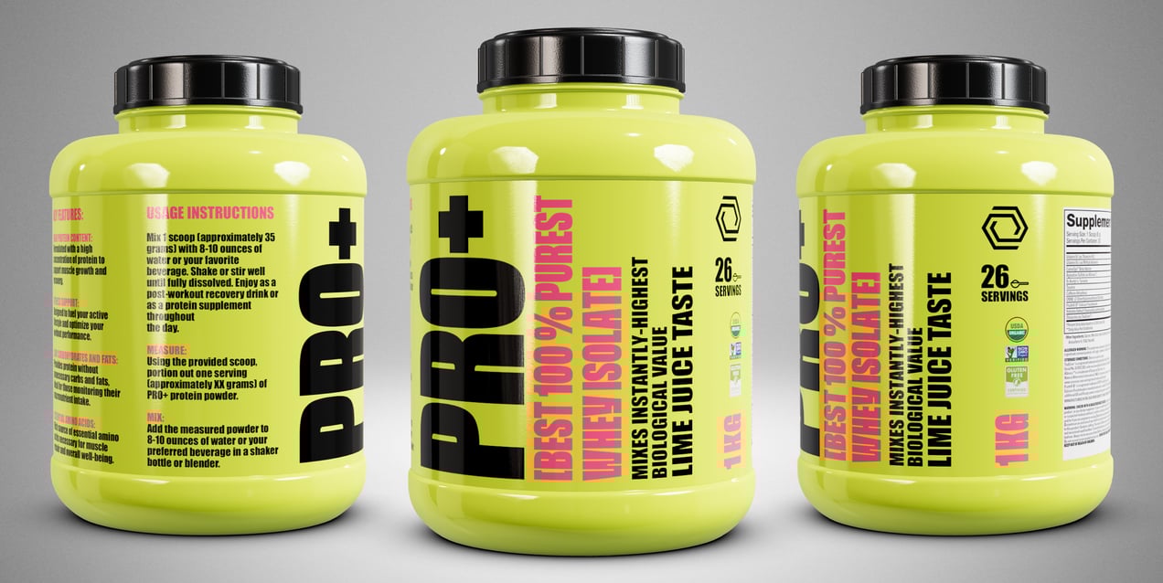 ProVisual — Protein Jar Mockup 3D mockup