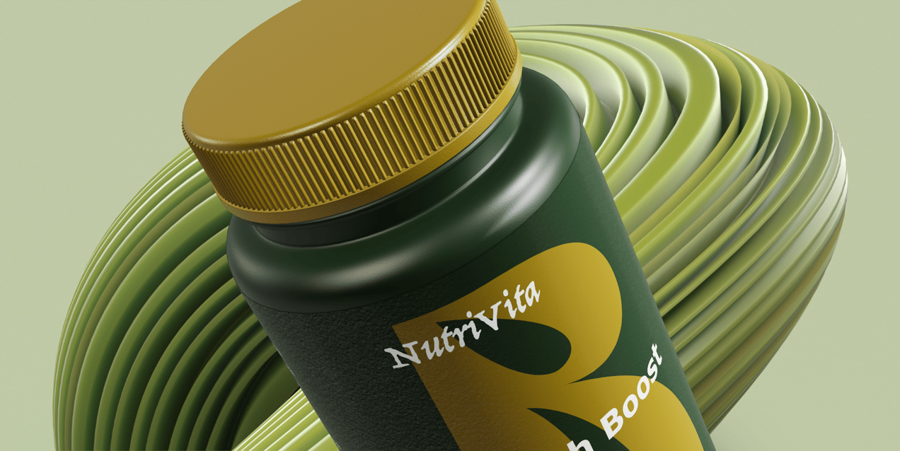 Free Bottle 3D mockup. Create presentations using Online Mockup Generator.