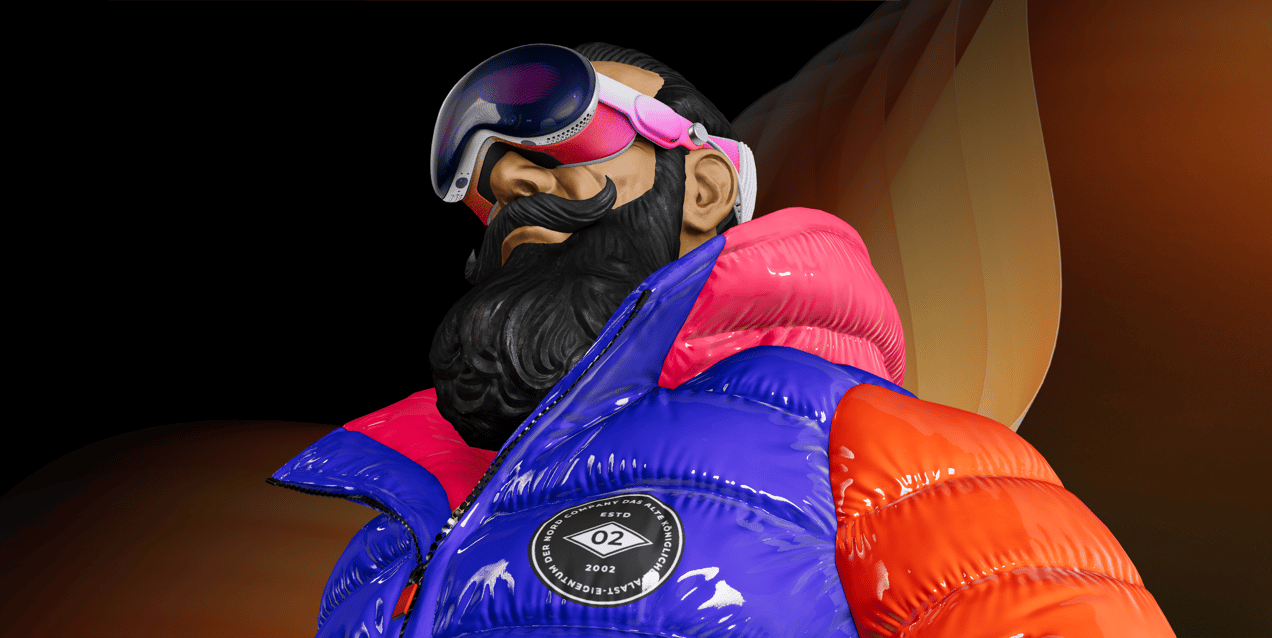 Free Apple Vision Pro AR Headset 3D mockup and Jacket 3D mockup. 2 in 1. Create presentations using Online Mockup Generator.