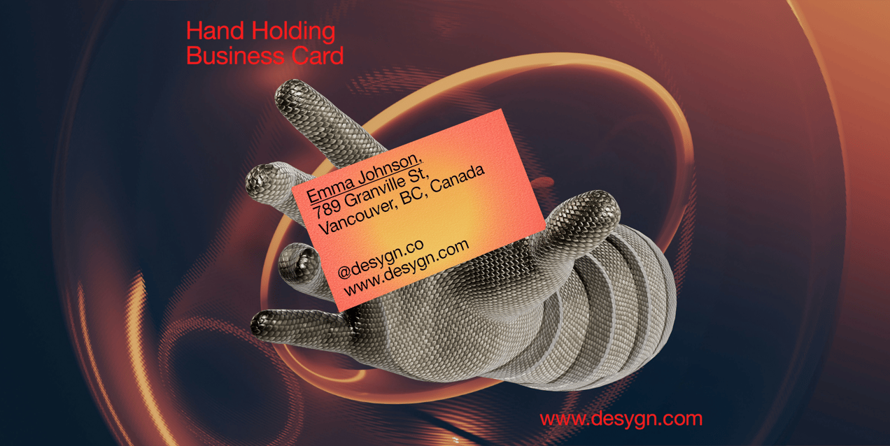 Business Card 3D mockup. Create presentations using Online Mockup Generator.