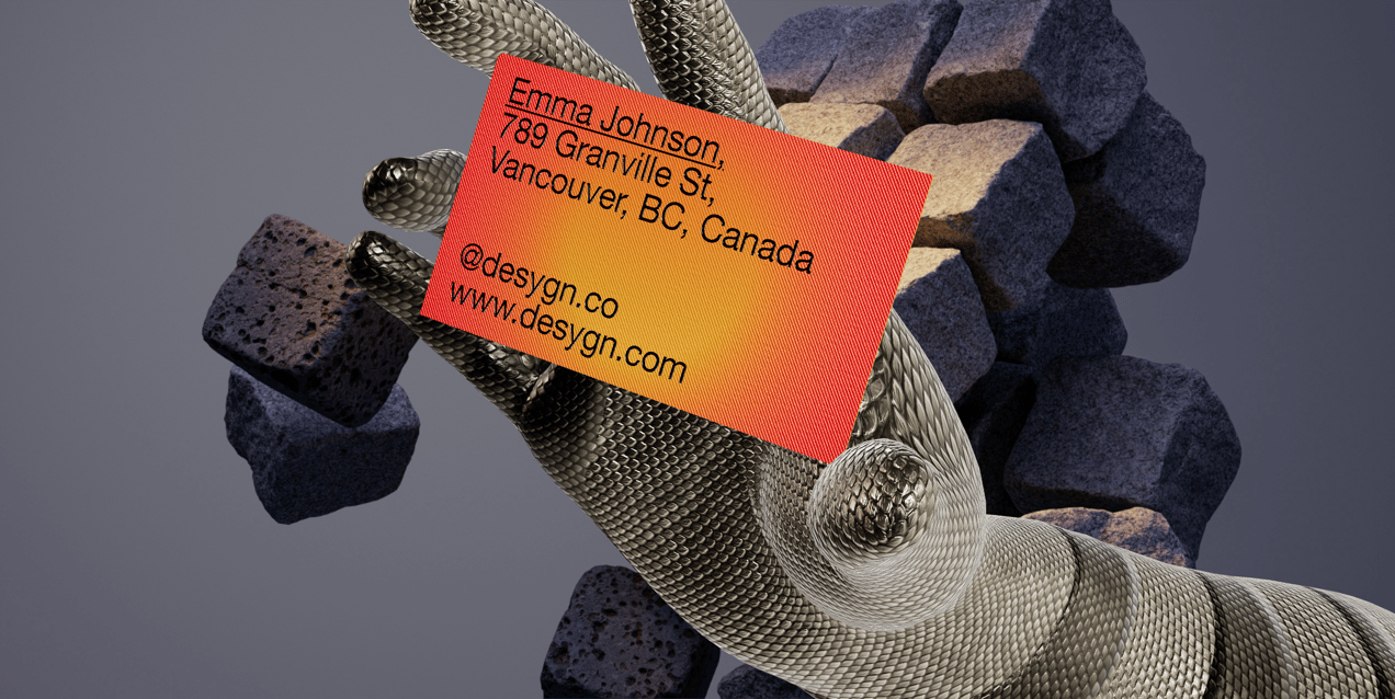 Business Card 3D mockup. Create presentations using Online Mockup Generator.