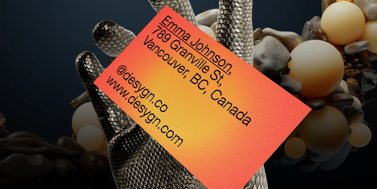 Business Card 3D mockup. Create presentations using Online Mockup Generator.
