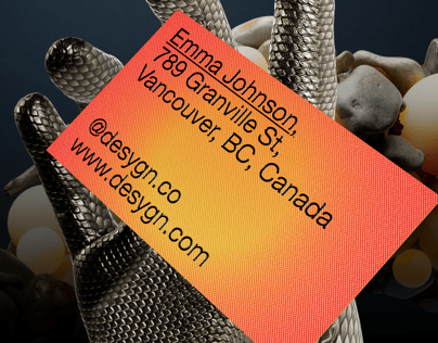 Business Card 3D mockup. Create presentations using Online Mockup Generator.