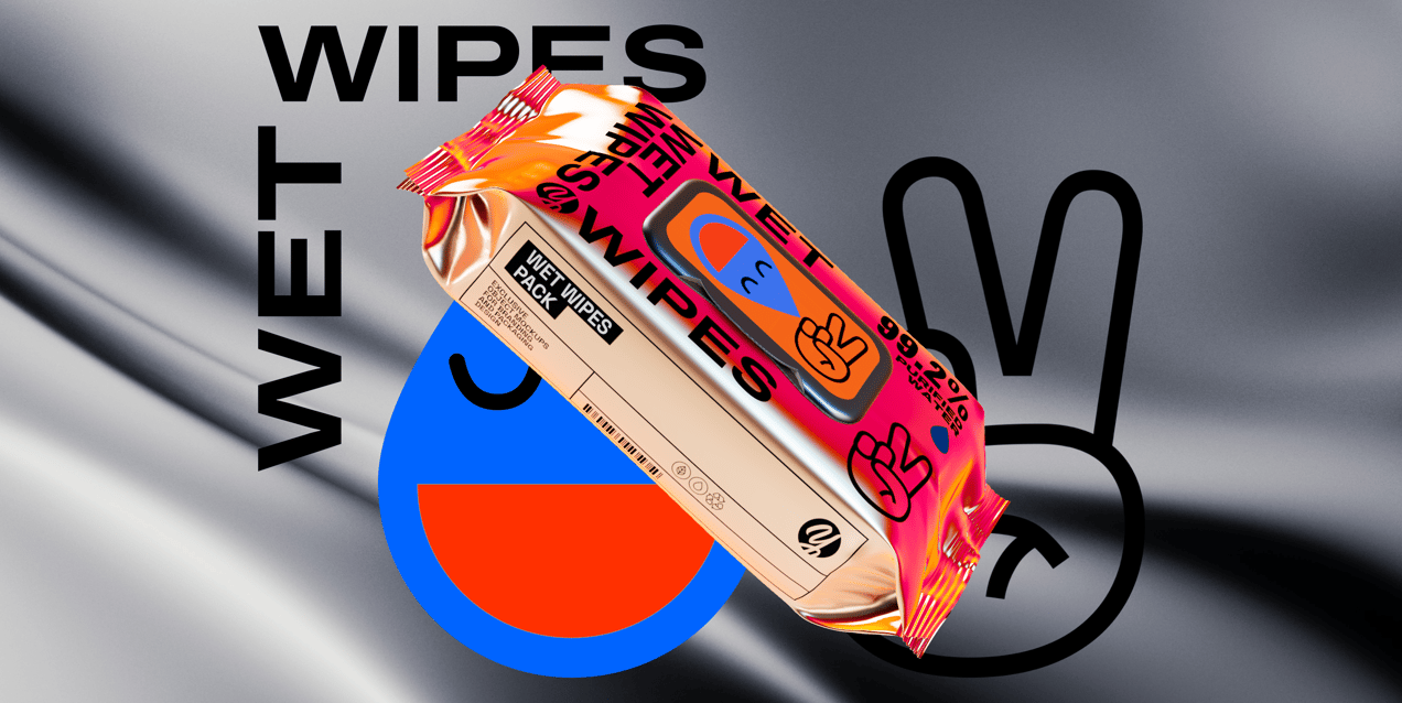 ProVisual —  Wet Wipes Pack 3D mockup and 3D model - visualize online now