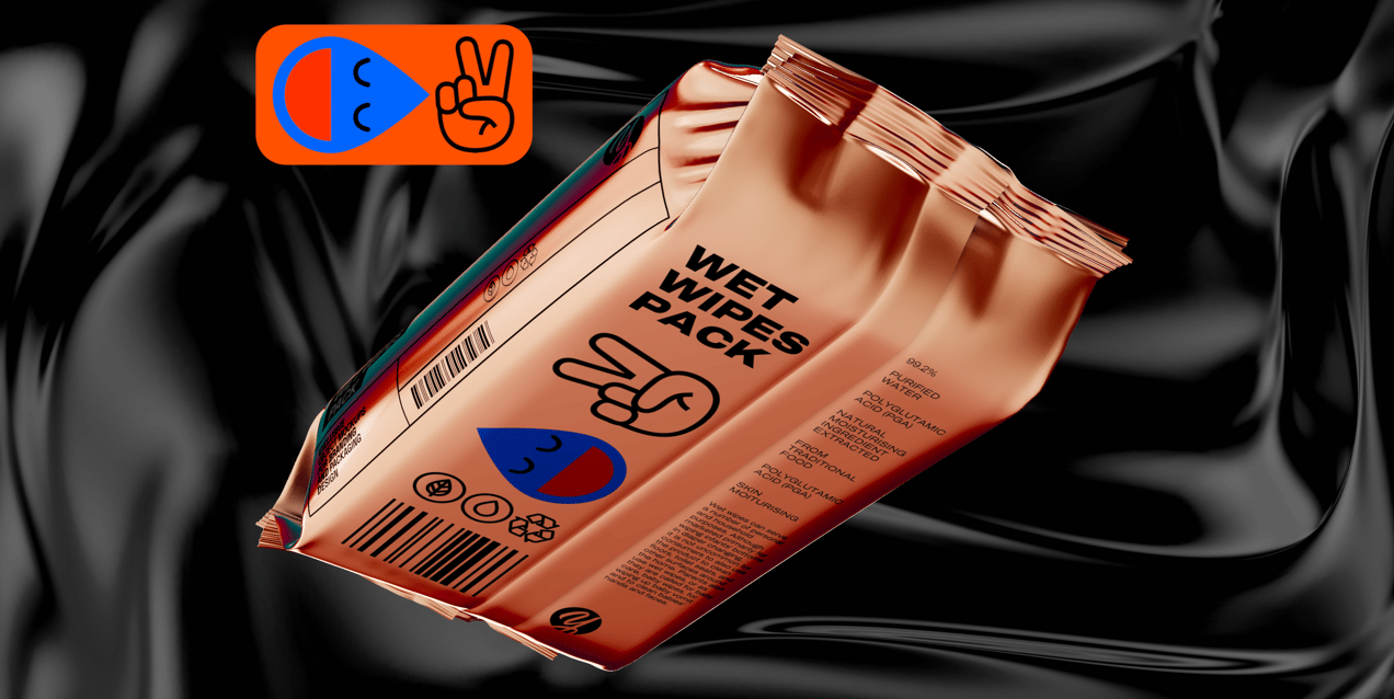 ProVisual —  Wet Wipes Pack 3D mockup and 3D model - visualize online now