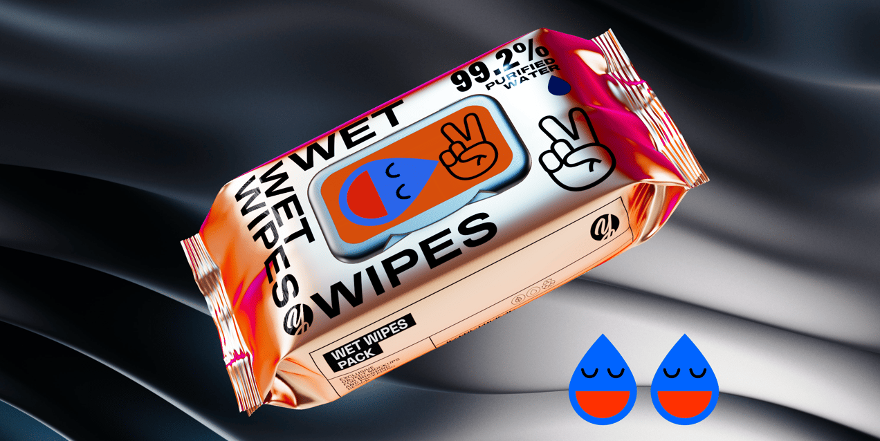 ProVisual —  Wet Wipes Pack 3D mockup and 3D model - visualize online now