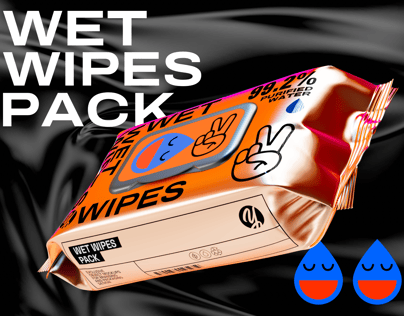 ProVisual —  Wet Wipes Pack 3D mockup and 3D model - visualize online now