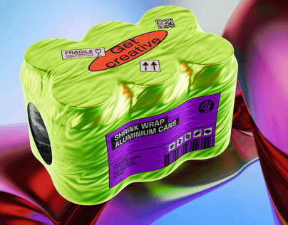 ProVisual — Shrink Wrap of 6 Aluminium Cans 3D mockup