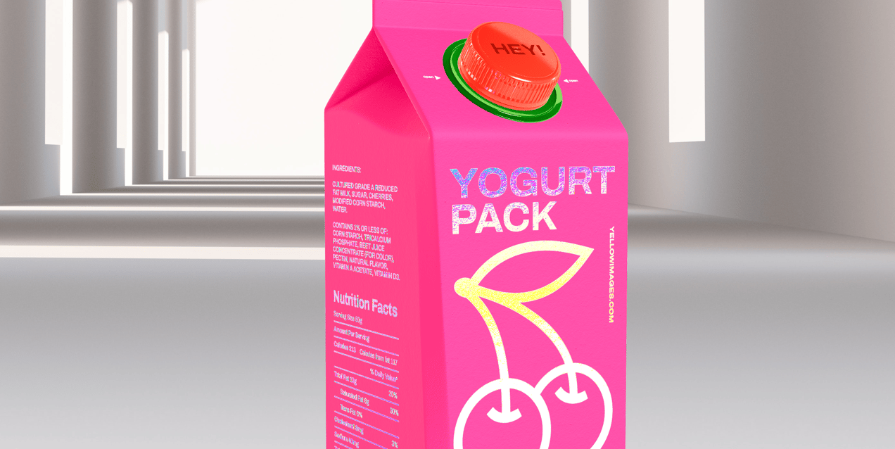 ProVisual —  750ml Milk Pack 3D mockup and 3D model - customize online now