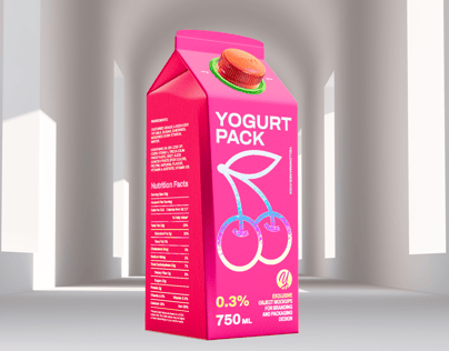 ProVisual — 750ml Milk Pack 3D mockup