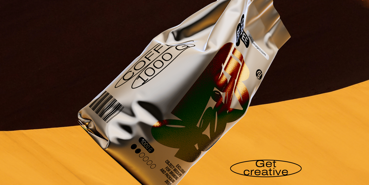 ProVisual —  Coffee Bag 3D mockup and 3D model -  try it now and get yours today