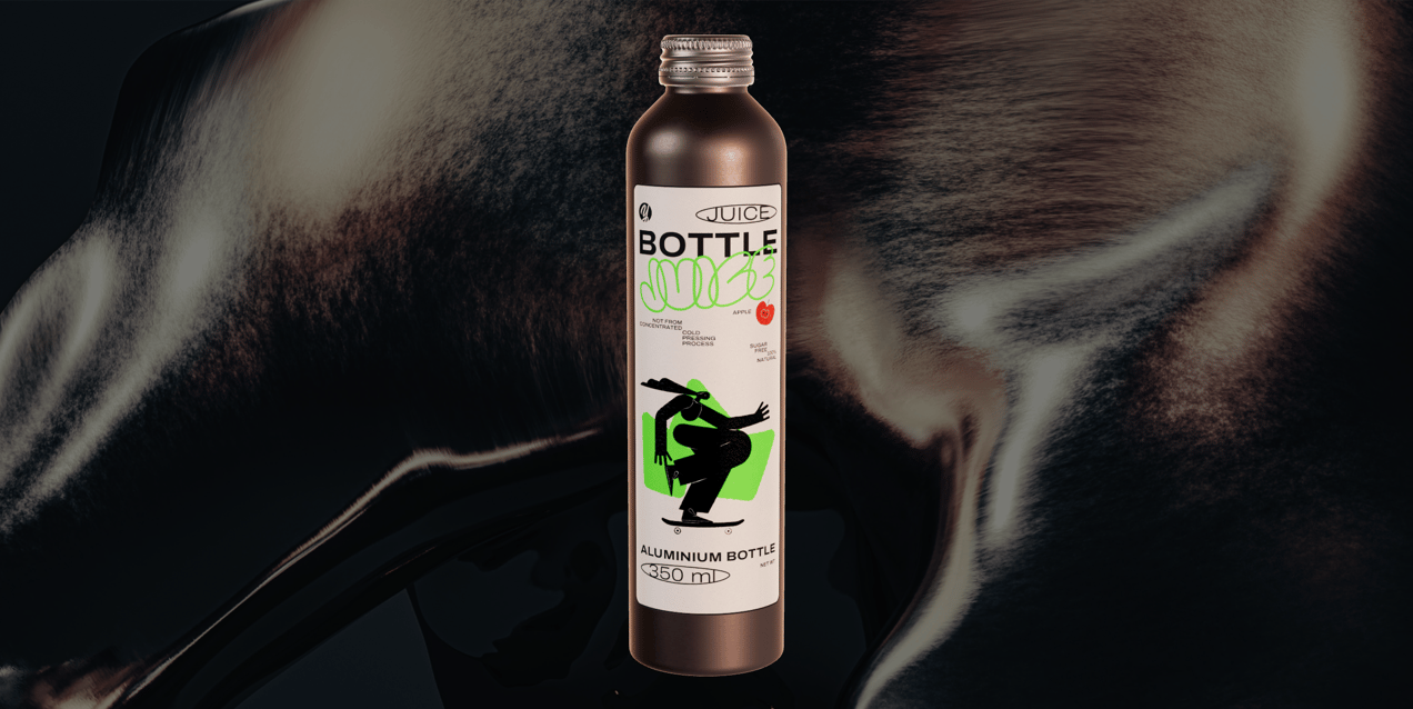 ProVisual —  350ml Aluminium Bottle 3D mockup and 3D model - customize online now