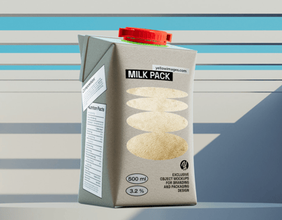 ProVisual — 500ml Milk Pack 3D mockup