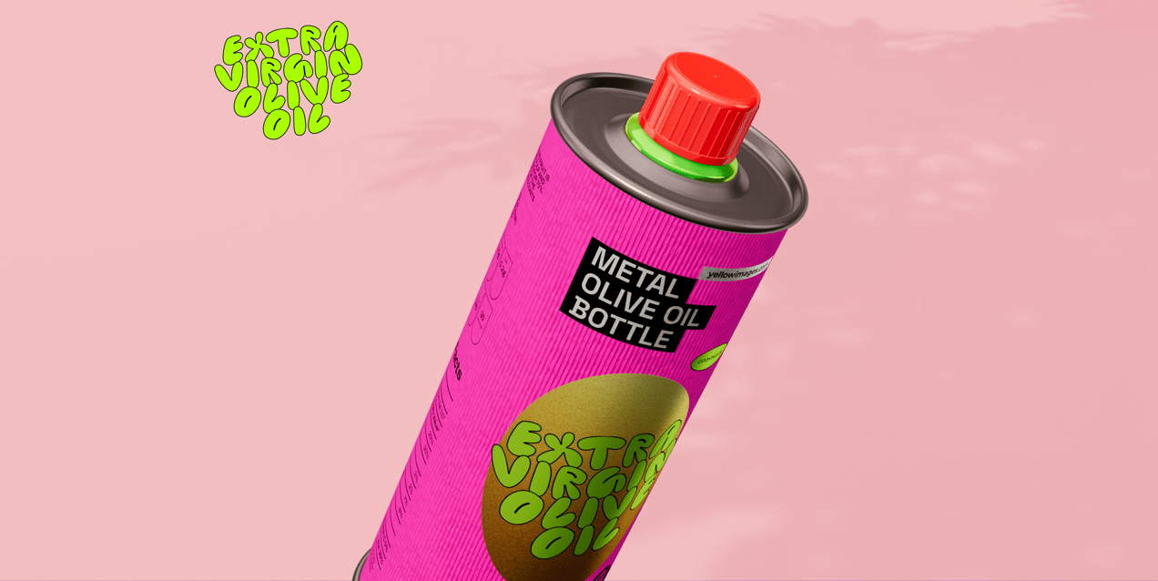 ProVisual —  1L Metal Olive Oil Bottle 3D mockup and 3D model - customize online now