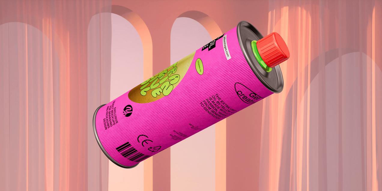 ProVisual —  1L Metal Olive Oil Bottle 3D mockup and 3D model - customize online now