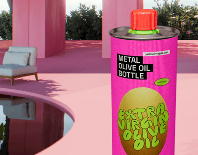 ProVisual —  1L Metal Olive Oil Bottle 3D mockup and 3D model - customize online now