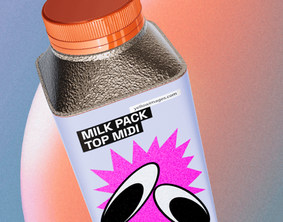 Free Milk carton mockup 330ml. Create a captivating presentation with Online Mockup Generator.