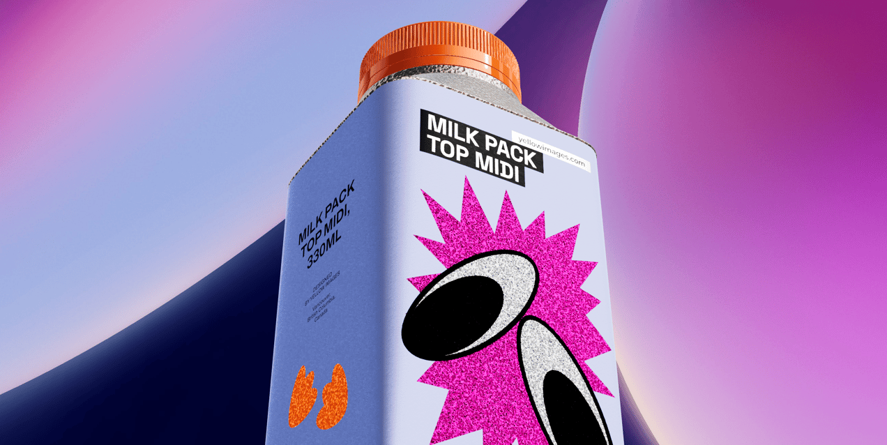 ProVisual — Milk carton mockup 330ml 3D mockup