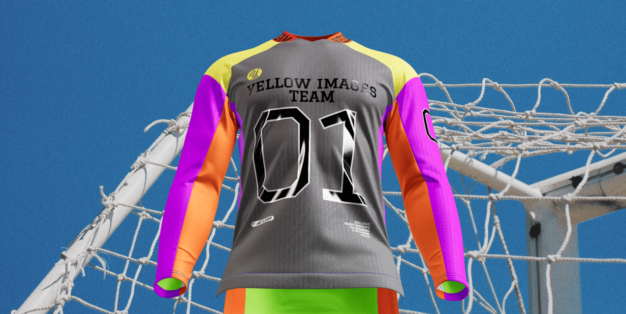 ProVisual —  Long Sleeve Soccer Goalkeeper Jersey 3D mockup and 3D model - try it now and get yours today